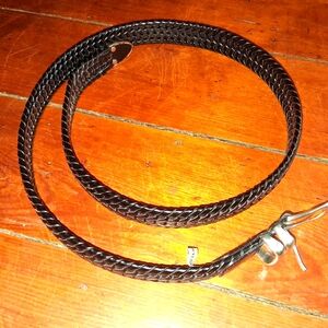 *bogo* Men's Black Braided Leather Belt